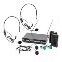 Microfone Vhf s/ Fio Auricular Cabeça Headset Lapela110/220v