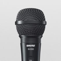 Microfone Vocal De Mão Profissional Com Fio Shure Sv200