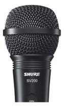 Microfone Vocal De Mão Profissional Com Fio Shure Sv200 Microfone Vocal De Mão Profissional Com Fio Shure Sv200