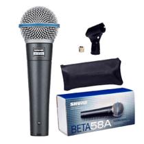 Microfone Vocal Shure Beta 58A Dinâmico Cardióide
