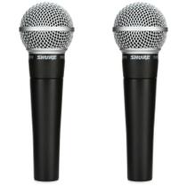 Microfone vocal Shure SM58 Cardioid Dynamic (pacote com 2)