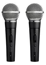 Microfone vocal Shure SM58S Professional com botão liga/desliga (pacote com 2) Microfone vocal Shure SM58S Professional com botão liga/desliga (pacote com 2)