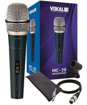 Microfone Vokal Mc20 Tipo Leson Shure Cabo + Bag + Cachimbo