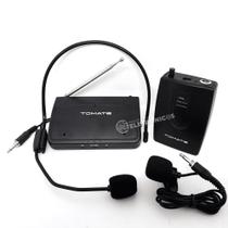 Microfone Wireless Lapela e Headset Profissional, Receptor, Transmissor e 30m Alcance MT2201
