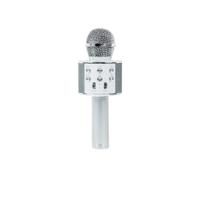 Microfone Ws 858 Bluetooth Karaokê Silver - Handheld Ktv