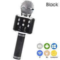 Microfone Ws-858 Karaokê Sem Fio Portátil, Player Karaokê