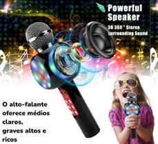 Microfone Youtuber C/ Caixa De Som Speaker Grava E Muda Voz Cor Preto
