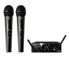 Microfones AKG WMS40 Mini Dual Vocal Set Dinâmico Cardióide Preto