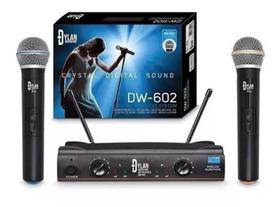 Microfones Dylan Sem Fio Dw-602 Preto