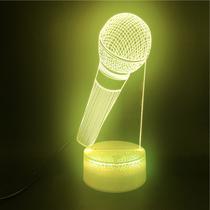 Microfones LED 3D com luz noturna que mudam de cor para crianças Microfones LED 3D com luz noturna que mudam de cor para crianças
