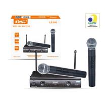 Microfones Sem Fio Duplo HIFI Dinâmico UHF Profissional - LELONG