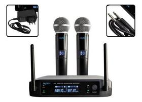 Microfones Sem Fio Leson Ls902 Digital Plus Duplo Cardioide
