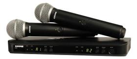 Microfones Shure BLX BLX288 PG58 Dinamico Cardioide cor preto Microfones Shure BLX BLX288 PG58 Dinamico Cardioide cor preto