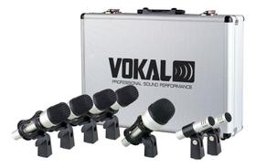 Microfones Vokal Vdm-7 Condensador, Dinâmico Preto/prata
