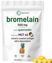 Microingredientes de bromelaína 500 mg com quercetina 240 cápsulas gelatinosas