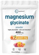 Microingredientes em pó de glicinato de magnésio 350g 56 porções Microingredientes em pó de glicinato de magnésio 350g 56 porções