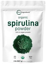 Microingredientes orgânicos em pó de espirulina 907g de proteína vegana Microingredientes orgânicos em pó de espirulina 907g de proteína vegana