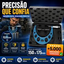 Micrômetro Analógico EDA 150-175mm Ferramenta Profissional De Medição Usinagem Metrologia Micrômetro Analógico EDA 150-175mm Ferramenta Profissional De Medição Usinagem Metrologia