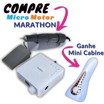 Micromotor Marathon M3 Eletronic Bivolt Prata + Mini Cabine - Talmax