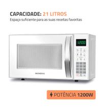Microondas 21L 1200W MO0121W Branco 220V Mondial