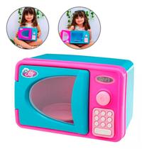 Microondas Brinquedo Com Luz Som Azul Rosa Forno Para Criança Faz De Conta Colecionável Para Brincar Com Botão Diversão - Usual Brinquedos