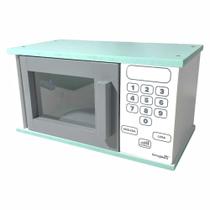 Microondas em Madeira - Brinq Mutti - Brinquedo Faz de Conta