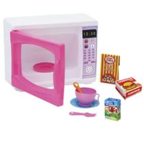 Microondas Infantil Brinquedo Grande Menina Fala 12 Frases