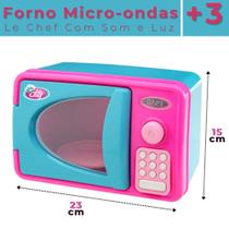 Microondas infantil Usual Brinquedo com Luz a Som - Azul/rosa