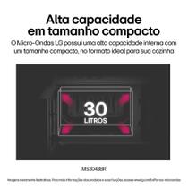Microondas LG 30 Litros Limpa Fácil, MS3043BR, Prata 220V