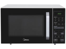 Microondas midea 27 litros modelo mxsa27 branco da frente preta 110v