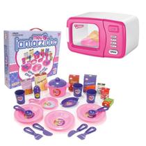 Microondas Miniatura Brinquedo Infantil + Meu Jantarzinho