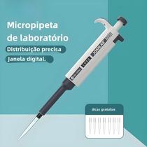 Micropipeta Digital Ajustável Joanlab - Com Pontas para Laboratório de Química