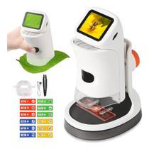Microscópio 2 Recarregável com Zoom Manual Digital e Base de Acrílico Inclusa 6789 Microscópio 2 Recarregável com Zoom Manual Digital e Base de Acrílico Inclusa 6789