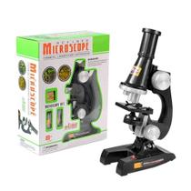 Microscopio ampliação 450x com led e kit laboratorio e acessorios completo - MAKEDA