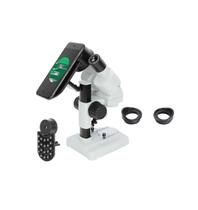 Microscópio Aomekie estéreo binocular 20x suporte telefone