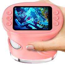 Microscópio Ashfly 2,0" IPS 1000X Recarregável Rosa Microscópio Ashfly 2,0" IPS 1000X Recarregável Rosa