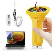 Microscópio Ashfly para crianças com câmera de 5 MP, tela de 2 polegadas com zoom de 200x