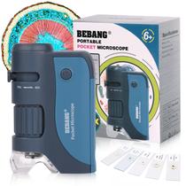 Microscópio BEBANG Pocket 60x-120x com luzes LED para crianças Microscópio BEBANG Pocket 60x-120x com luzes LED para crianças