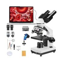 Microscópio Binocular Composto 40X-5000X Com Câmera USB LED Dupla, Suporte Para Celular E Kit De Microscópio Binocular Composto 40X-5000X Com Câmera USB LED Dupla, Suporte Para Celular E Kit De