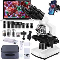 Microscópio binocular Wohrsh WF10x e WF25x 40X-2000X USB