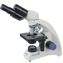Microscópio Biológico Binocular Ampl. de 40x até 1000x (opc. até 2000X), Óptica Plana, Ilum. LED e Suporte para Bateria Recarregável.