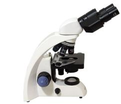 Microscópio biológico binocular led bivolt c/ suporte p/ bateria e capa protetora