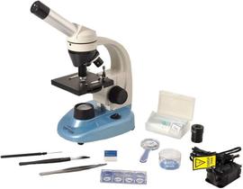 Microscópio Biológico Monocular com Ampliação de 40x até 640x e Iluminação a LED - OPTON