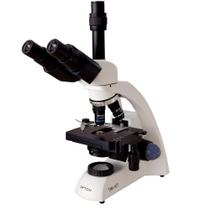 Microscópio Biológico Trinocular Ampliação de 40x até 2000x Iluminação LED