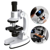 Microscópio Brinquedo Pedagógico Infantil Ciência Led 1200x - DM TOYS