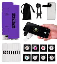 Microscópio de Bolso Spectrum 60X-120X com Instrumentos Ópticos - Roxo