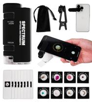 Microscópio de Bolso Spectrum 60X-120X com Lâminas - Instrumentos Ópticos