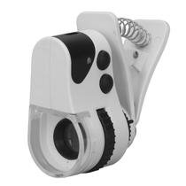 Microscópio de clip para celular Acouto 50x com LED e USB