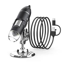 Microscópio Digital 1600X 3 Em 1 Tipo C USB Microscópio Eletrônico Profissional Com Câmera