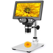 Microscópio digital Amoper 7 LCD 1200X 1080P HD com 10 luzes